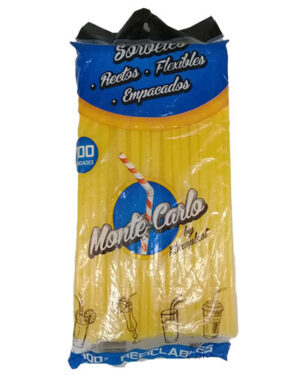 SORBETE COLOR FLEXIBLE 100PZ MONTE CARLO PLASTI-FE 0200003394