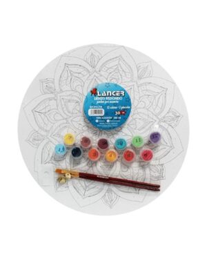 BASTIDOR DISENO 30CM REDONDO LANCER +TEMPERA +2PINCEL SH.PA.118 6976577140040
