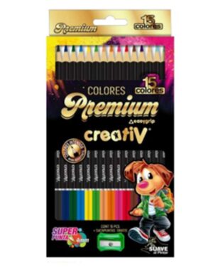 PINTURA E CREATIV 15C PREMIUM CUERPO NEGRO SUPER SOF 4MM CX12 BX96 EF3015 7862108181950