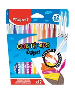 MARCADOR ESC MAPED 12C BORRABLES COLORPEPS  844200 3154148442004